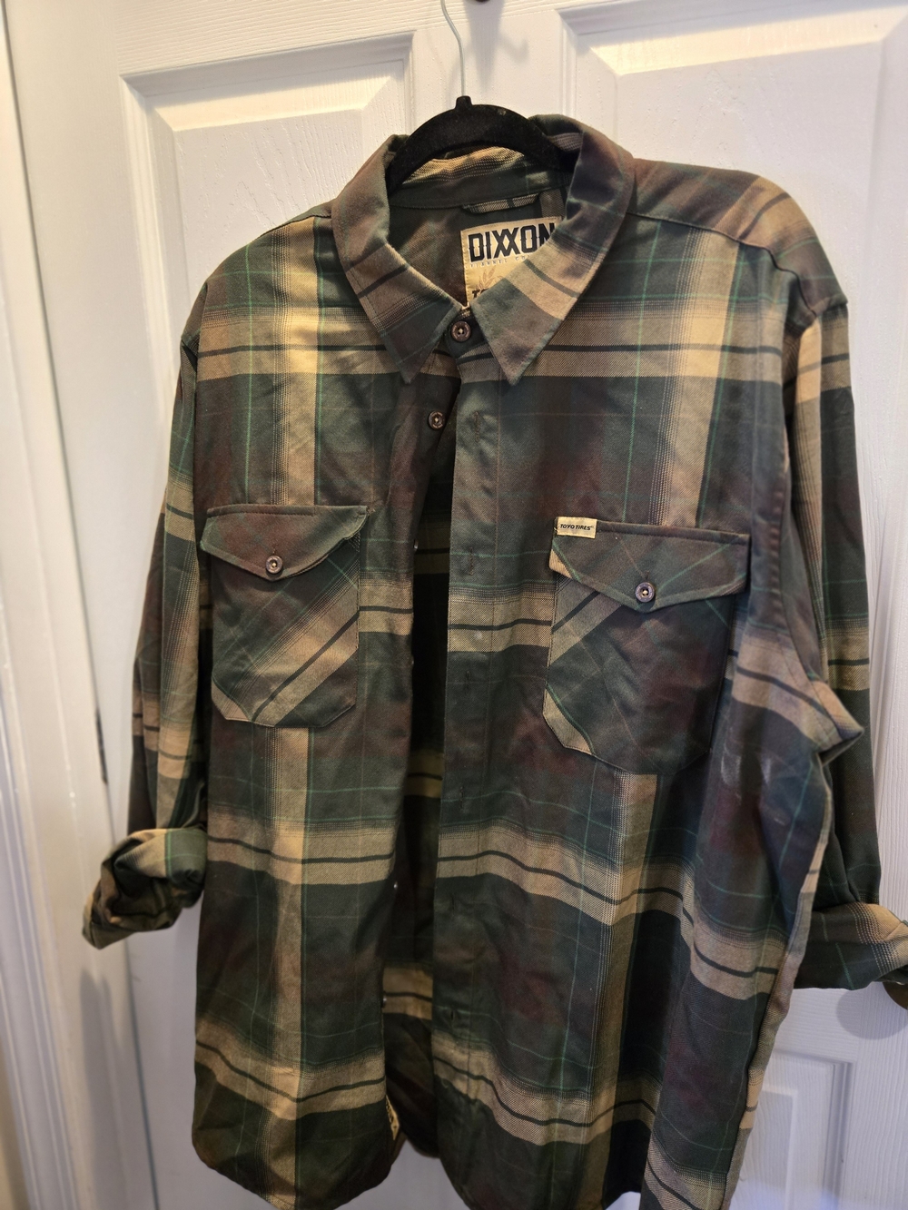 DIXXON Green and Tan Plaid Toyo Tires Trailpass Flannel